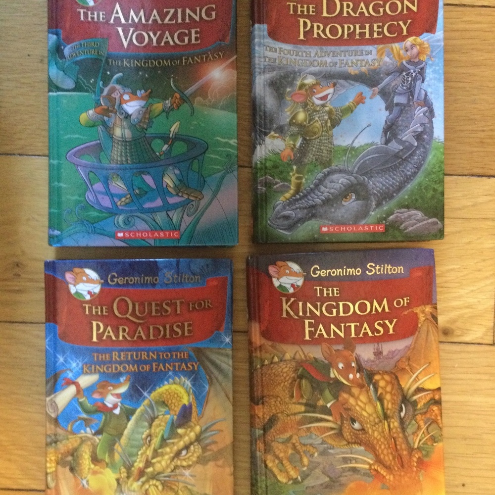 4 HARDCOVER Geronimo Stilton Books LOT Grades 2-5